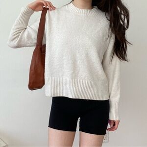 Mango MNG white cream knit sweater
